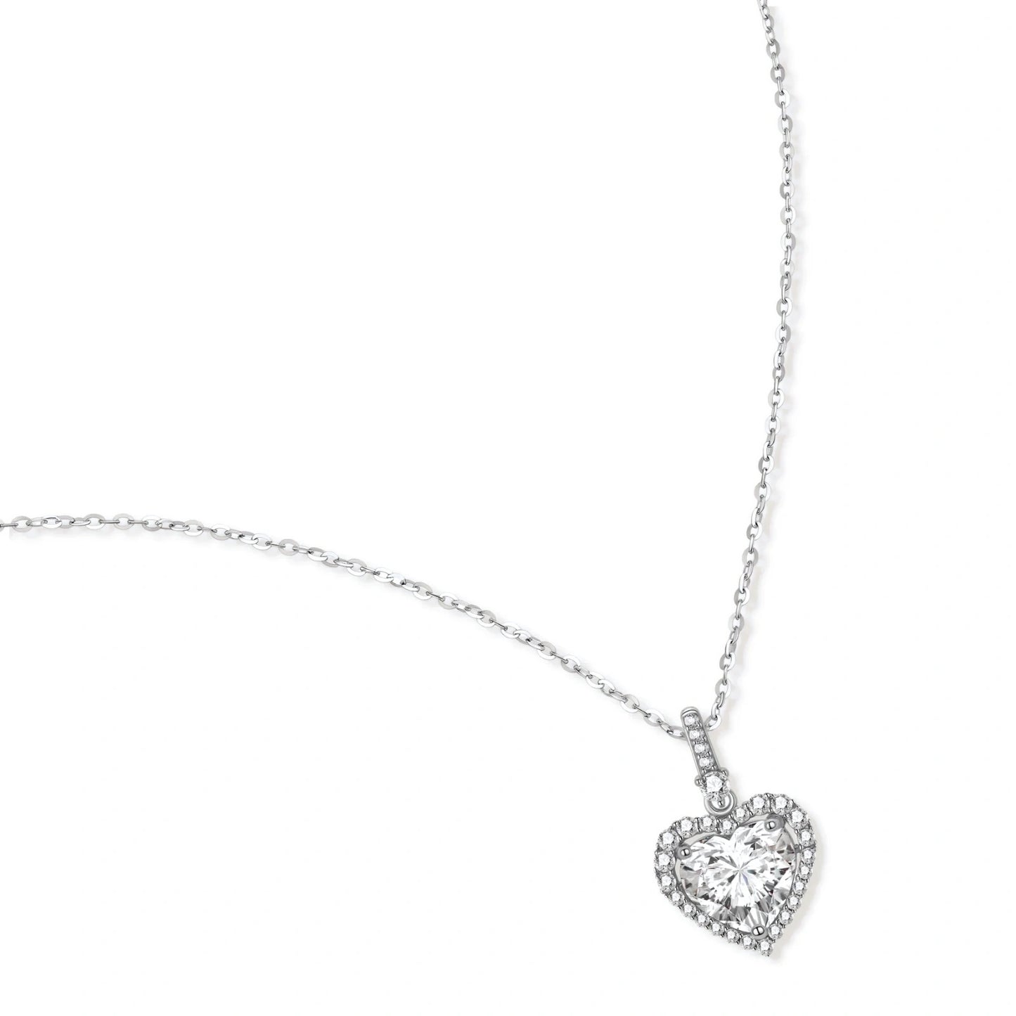 Heart of Light Moissanite Necklace by Gabriella's Jewels