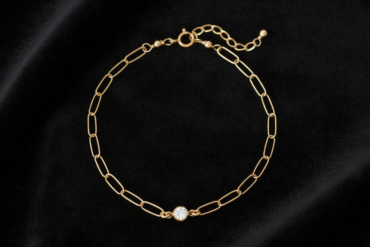 14/20 Gold Filled 4mm Lab Grown Diamond Bracelet