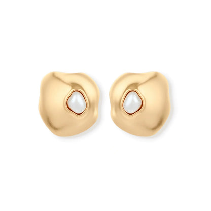 Flow Pearl Studs by Gabriella's Jewels