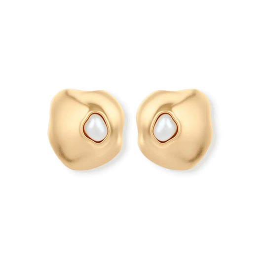 Flow Pearl Studs by Gabriella's Jewels