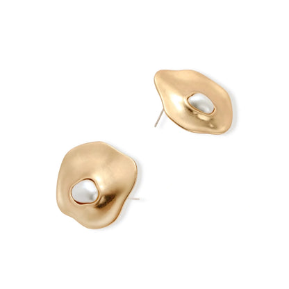 Flow Pearl Studs by Gabriella's Jewels