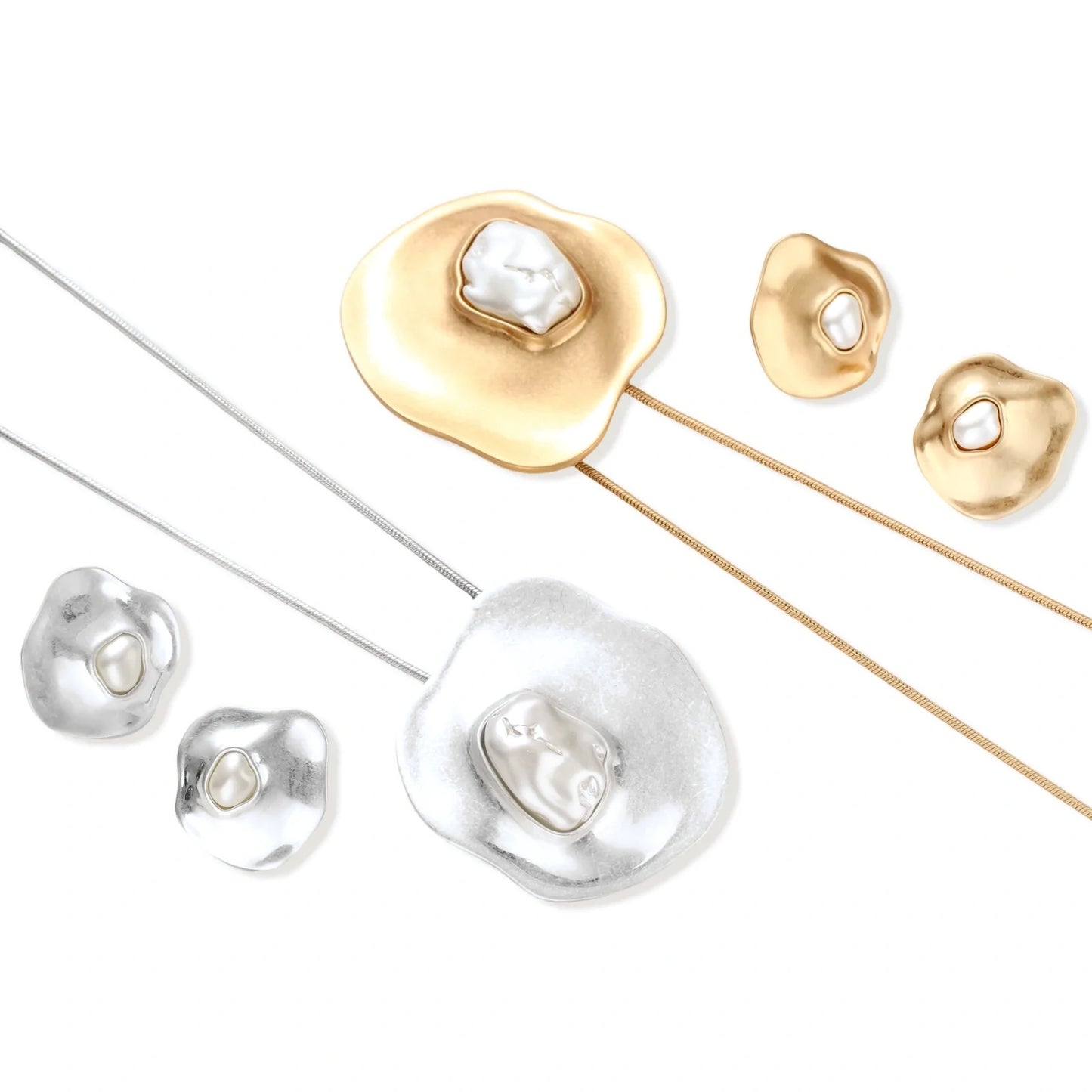 Flow Pearl Studs by Gabriella's Jewels