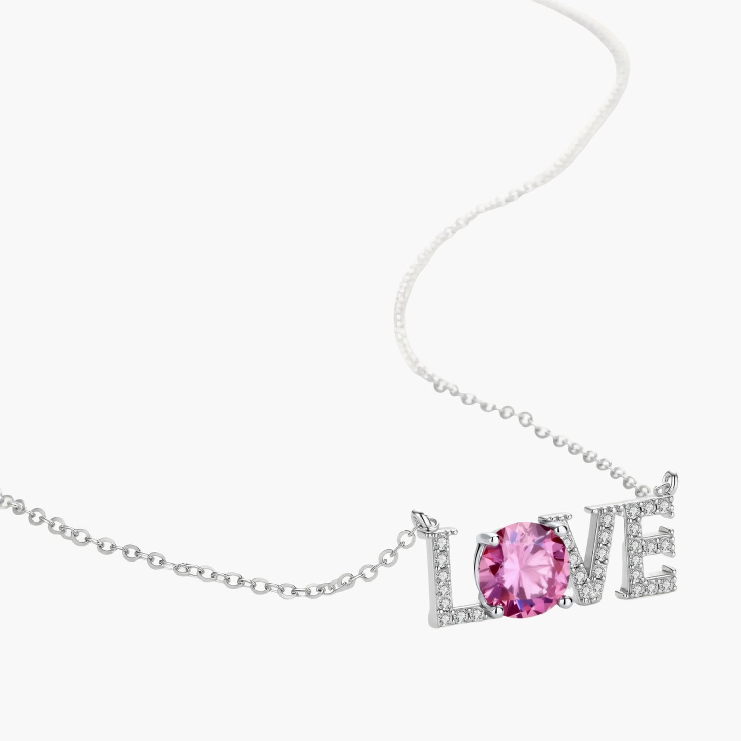 Love Moissanite Diamond Statement Necklace