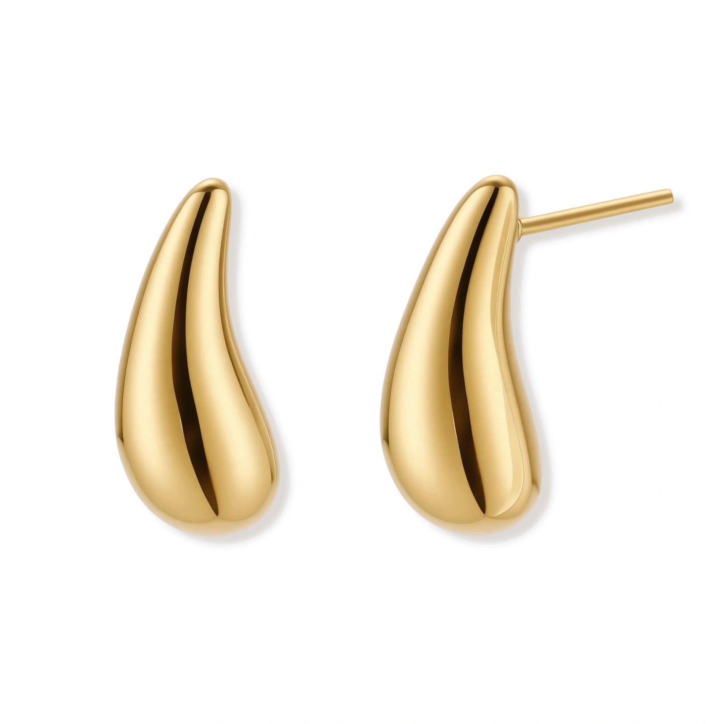 Golden Teardrop Studs by Gabriella's Jewels