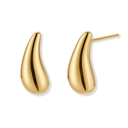 Golden Teardrop Studs by Gabriella's Jewels