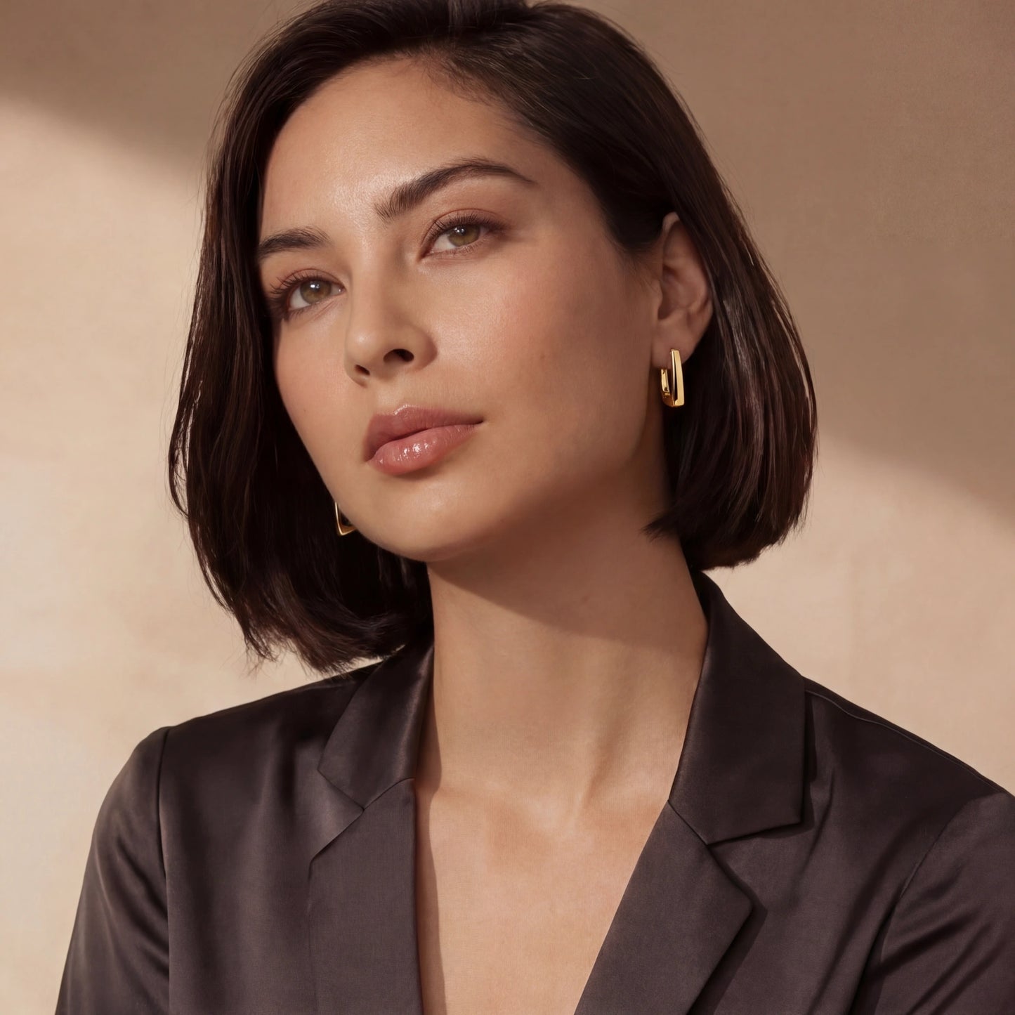 Golden Hour Huggie Earrings by Gabriella's Jewels