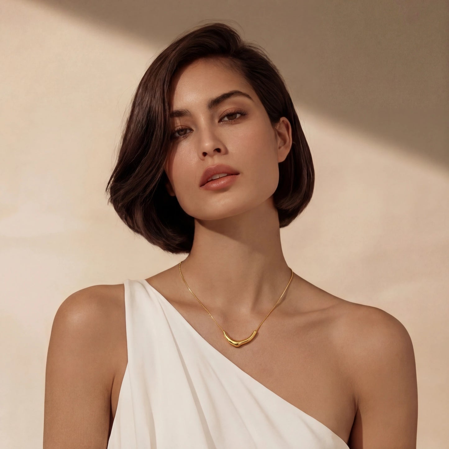 Curve Statement Necklace by Gabriella's Jewels