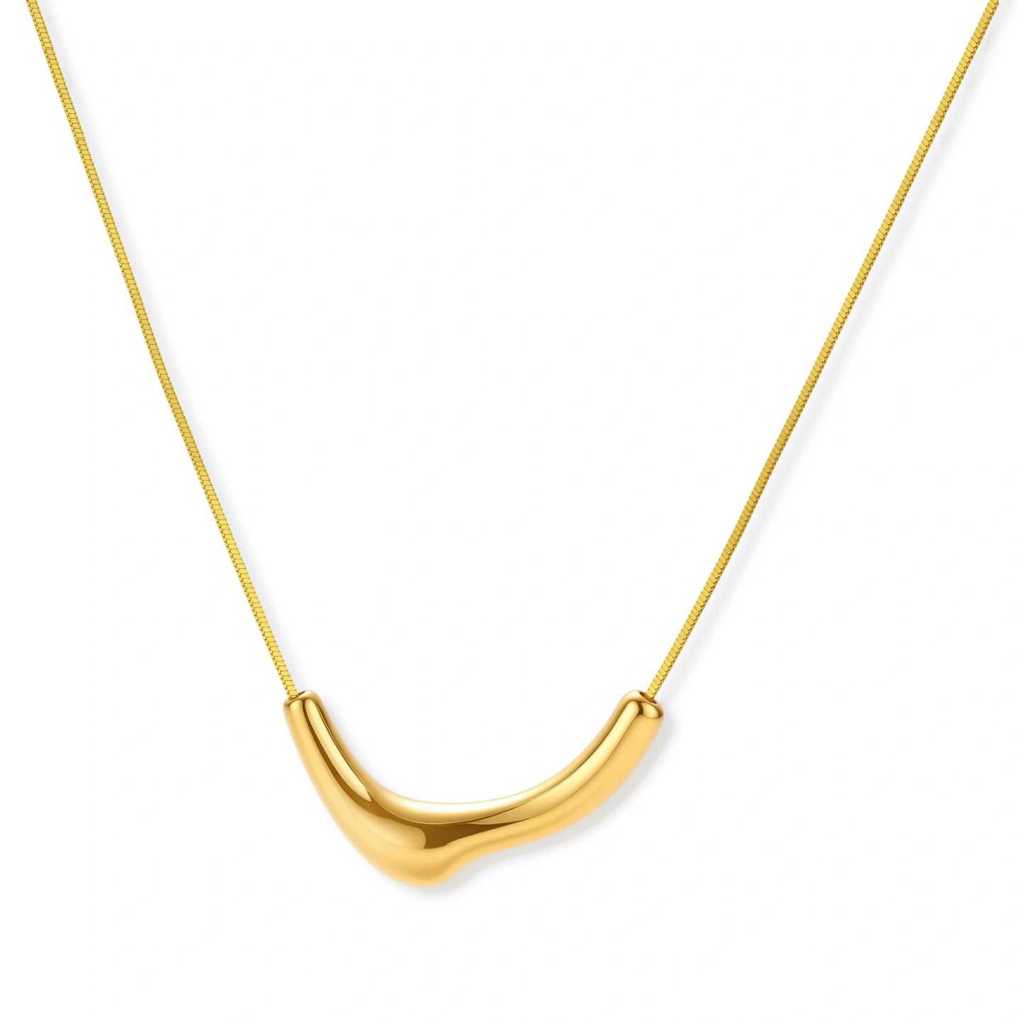 Curve Statement Necklace by Gabriella's Jewels