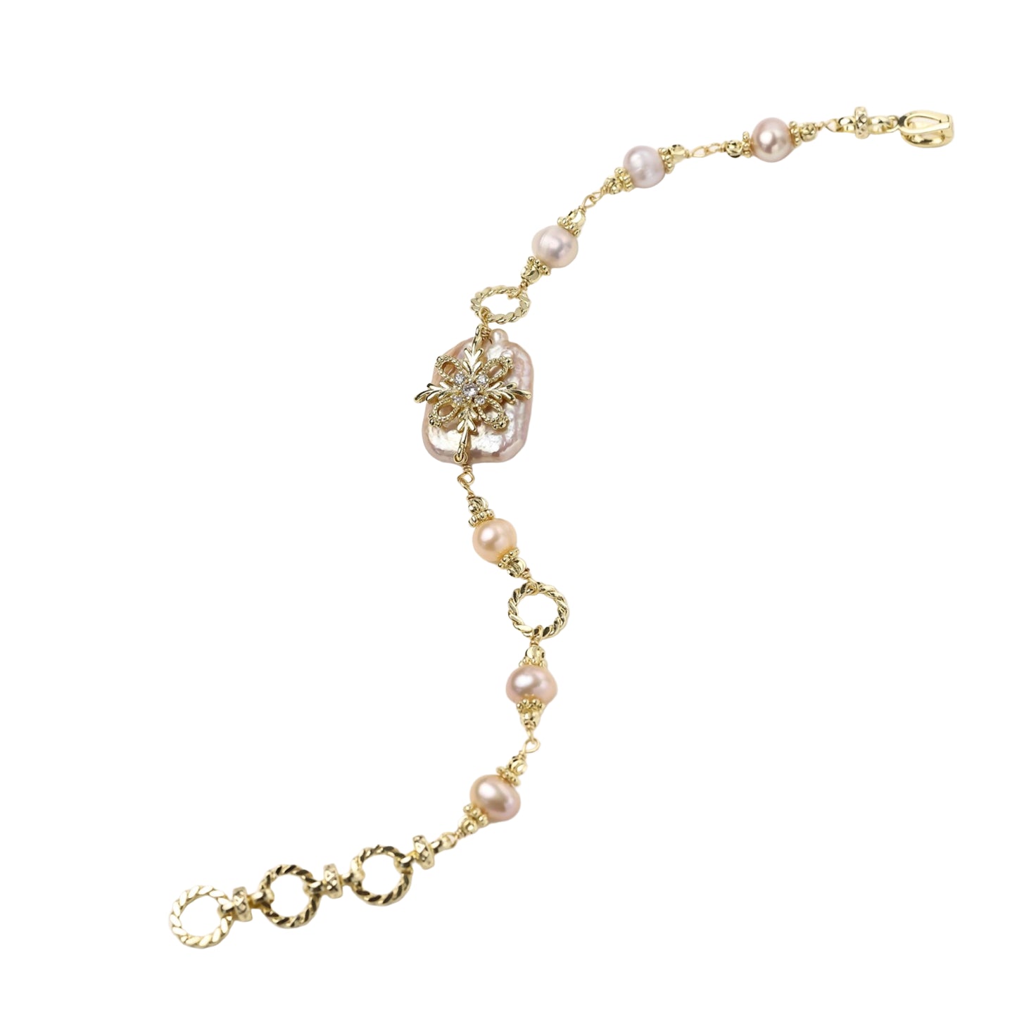 Baroque Pearl Bloom Bracelet by Gabriella's Jewels