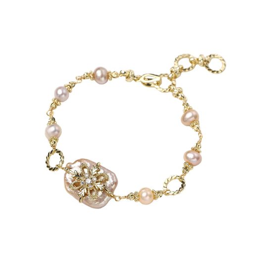 Baroque Pearl Bloom Bracelet by Gabriella's Jewels
