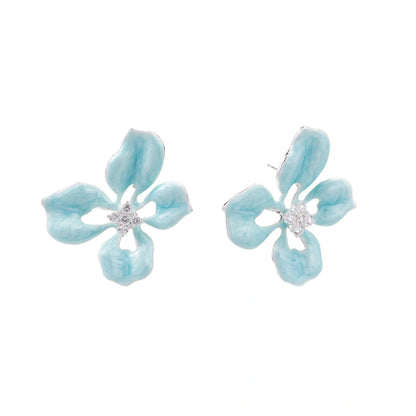 Azure Bloom Studs by Gabriella's Jewels