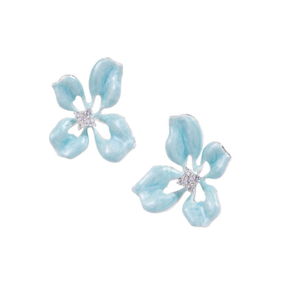 Azure Bloom Studs by Gabriella's Jewels