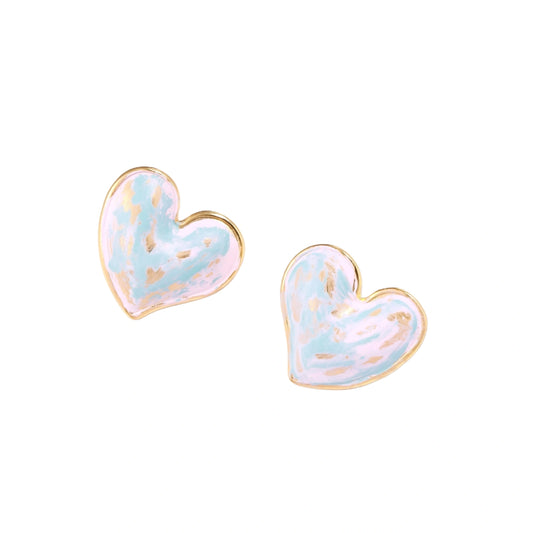 Dreamy Heart Studs by Gabriella's Jewels