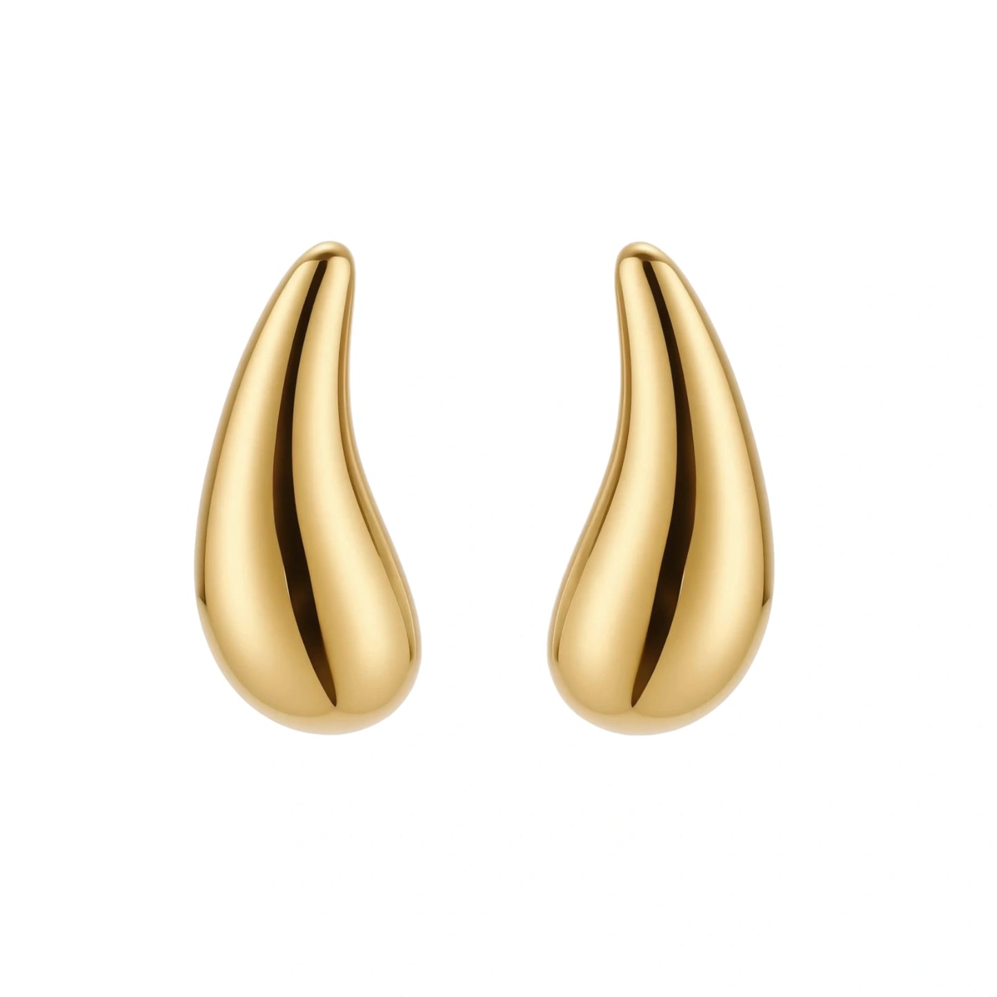 Golden Teardrop Studs by Gabriella's Jewels