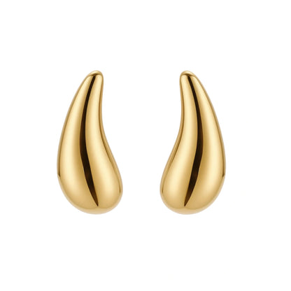 Golden Teardrop Studs by Gabriella's Jewels