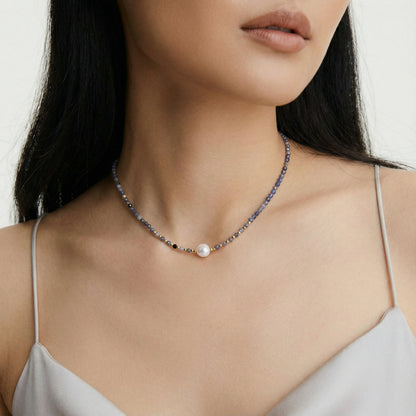 Twilight Pearl Iolite Necklace by Gabriella's Jewels