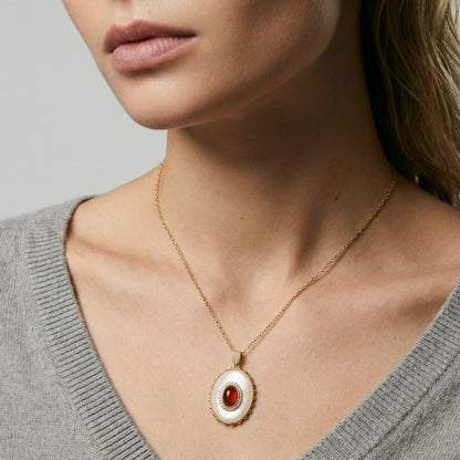 Amber Cameo Pendant by Gabriella's Jewels