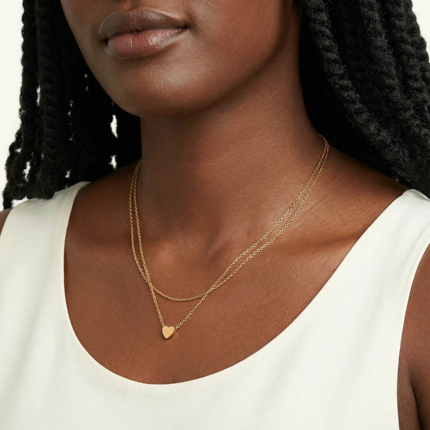 Layered Heart Necklace by Gabriella's Jewels