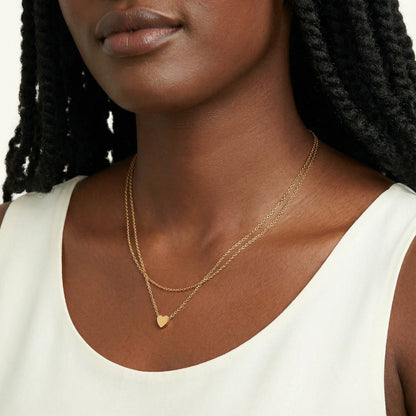 Layered Heart Necklace by Gabriella's Jewels