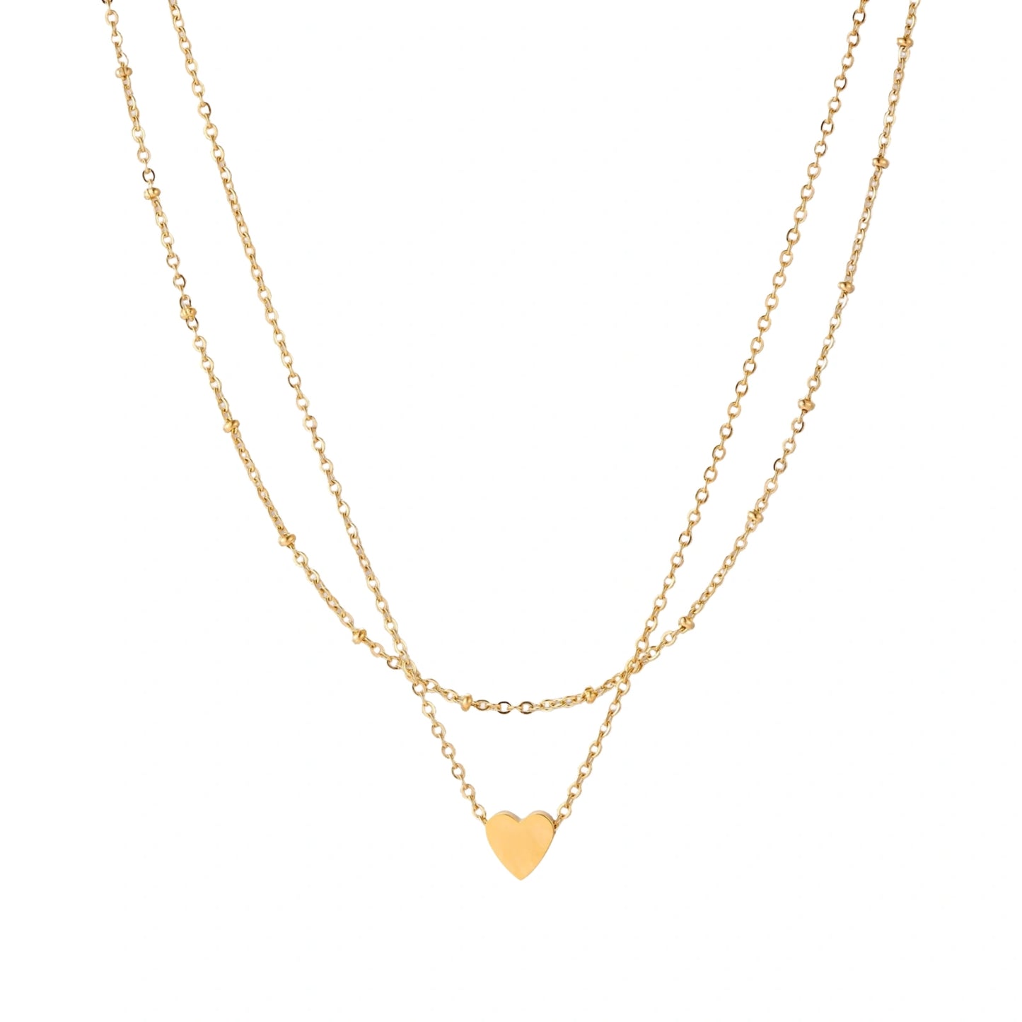 Layered Heart Necklace by Gabriella's Jewels