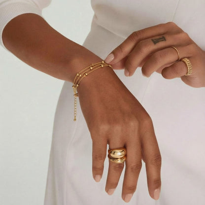 Golden Orbit Bracelet by Gabriella's Jewels