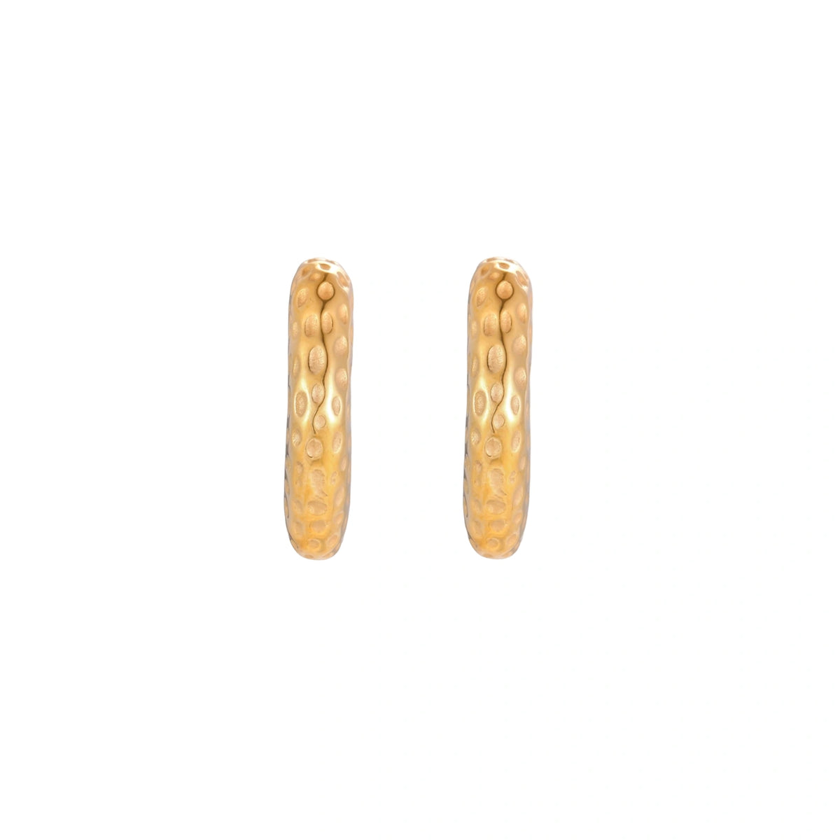 Dimpled Glow Hoops by Gabriella's Jewels