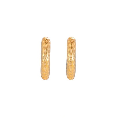 Dimpled Glow Hoops by Gabriella's Jewels