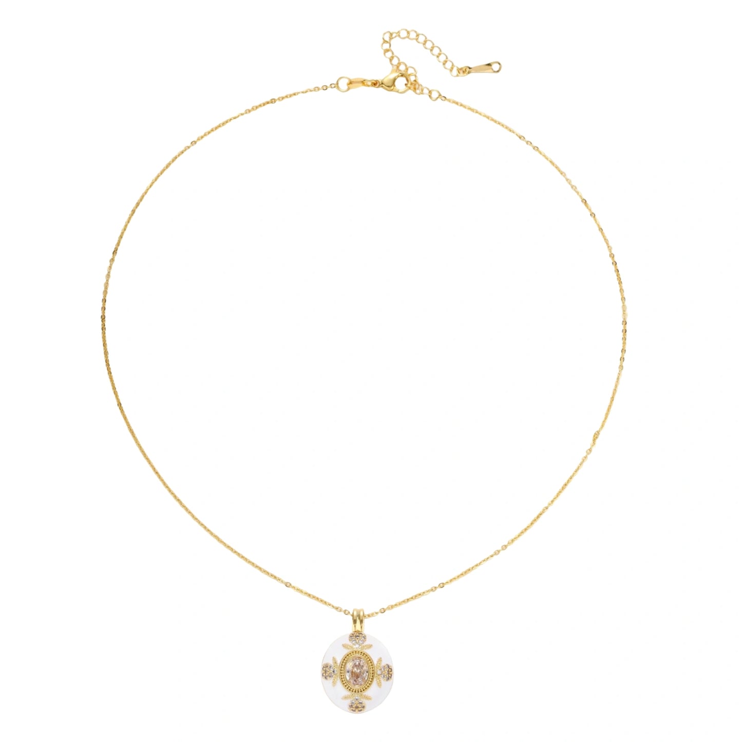 Golden Medallion Necklace by Gabriella's Jewels