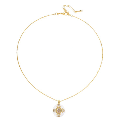 Golden Medallion Necklace by Gabriella's Jewels