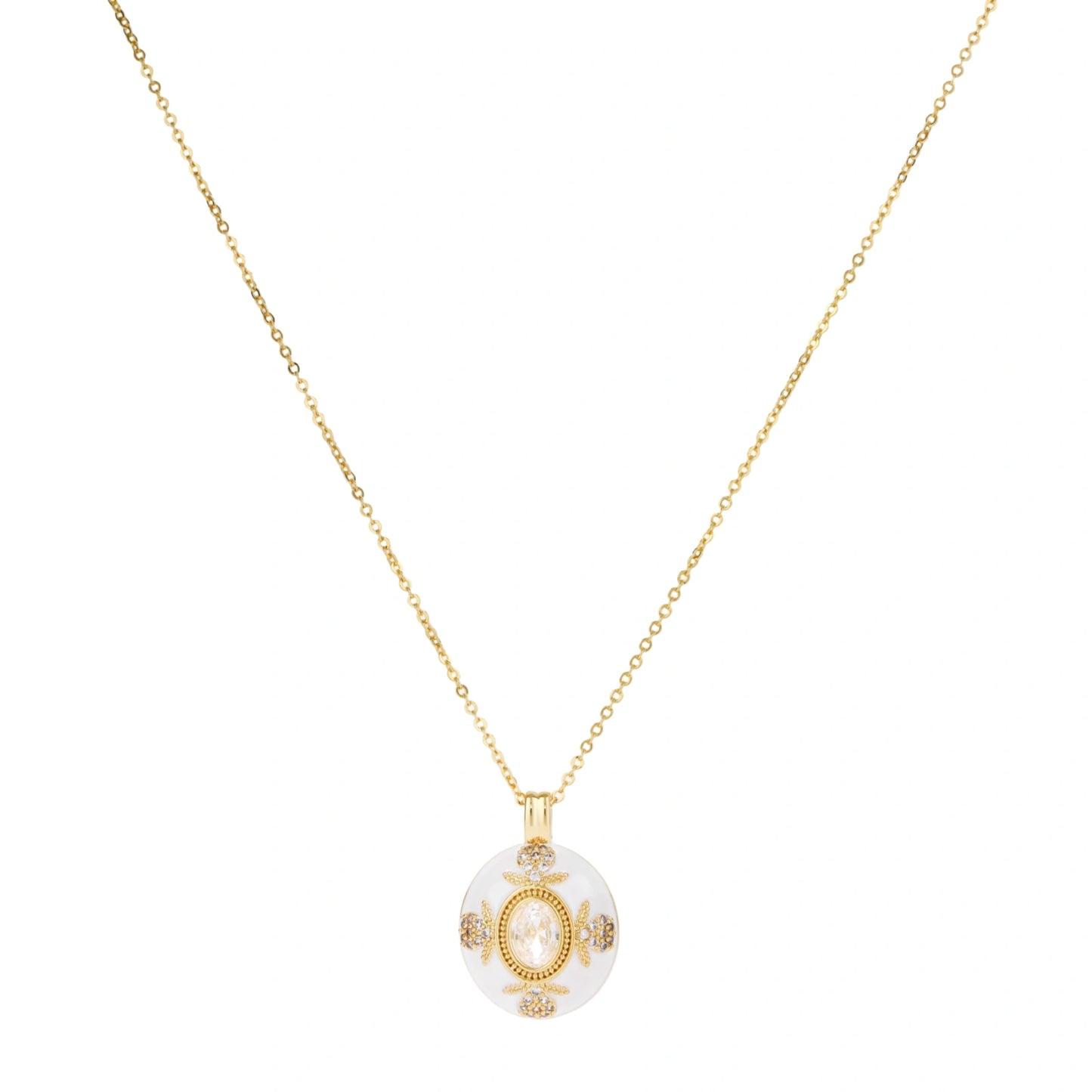 Golden Medallion Necklace by Gabriella's Jewels