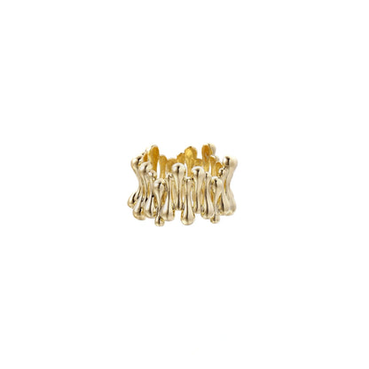 Golden Rope Sculpture Ring by Gabriella's Jewels
