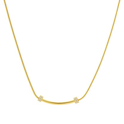 Curved Spark Bar Necklace by Gabriella's Jewels