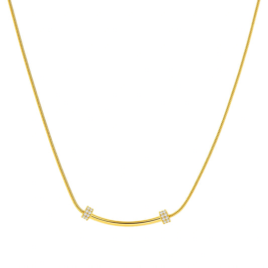 Curved Spark Bar Necklace by Gabriella's Jewels