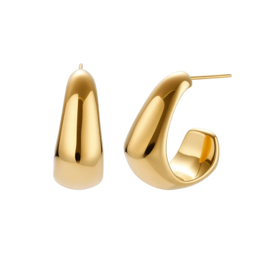 Sculpted Curve Huggies by Gabriella's Jewels