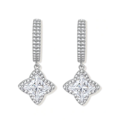 Diamond Dangle Huggies by Gabriella's Jewels