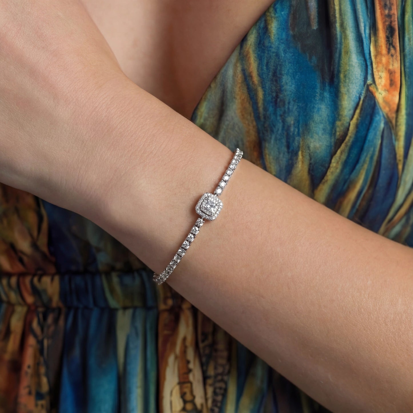 Luxe Center Tennis Bracelet by Gabriella's Jewels