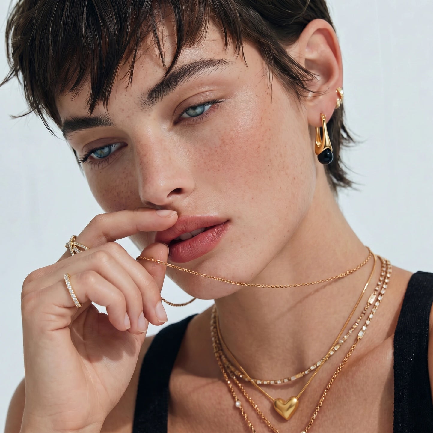 Golden Heart Necklace by Gabriella's Jewels