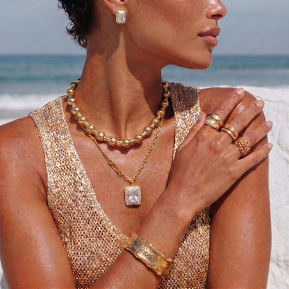 Emerald Cut Halo Set by Gabriella's Jewels