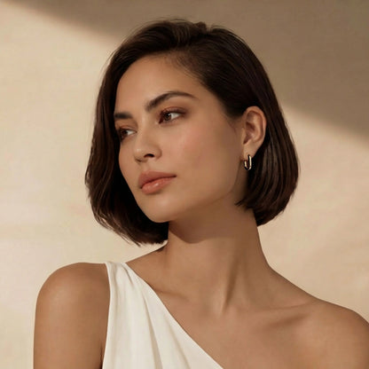 Contrast Hoop Earrings by Gabriella's Jewels