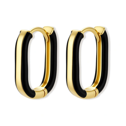 Contrast Hoop Earrings by Gabriella's Jewels