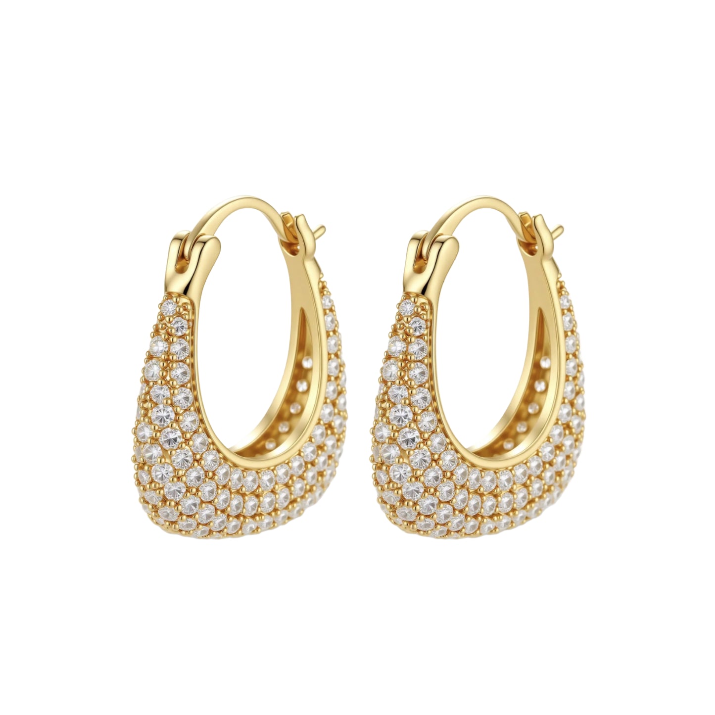 Pavé Crystal Hoops by Gabriella's Jewels