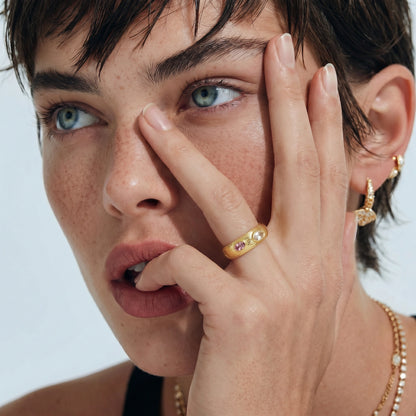 Dual Gem Statement Ring by Gabriella's Jewels
