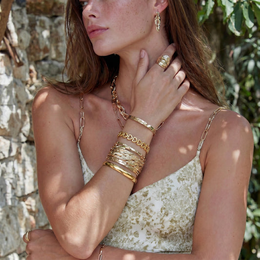 Bold Hinge Bangle by Gabriella's Jewels
