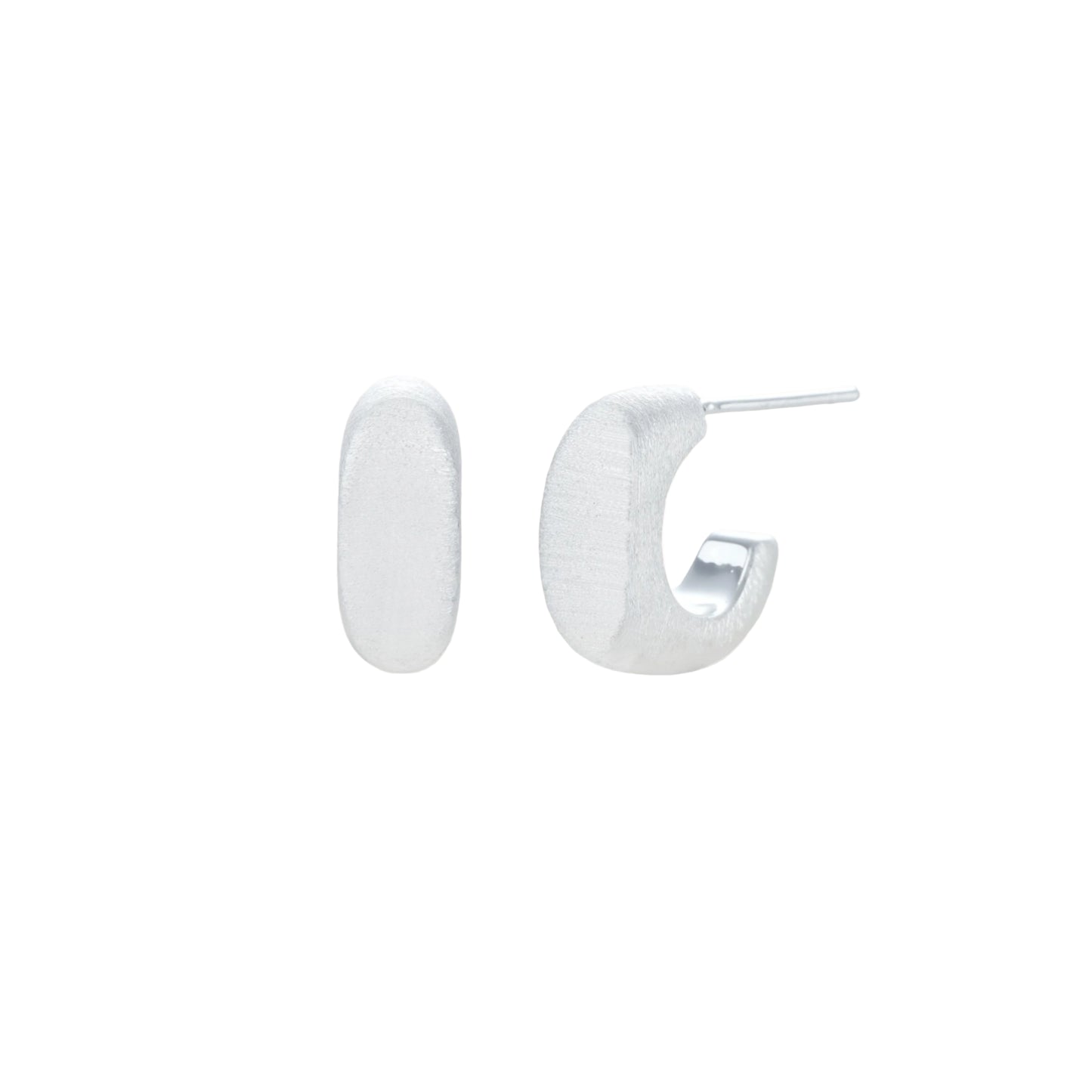 Minimal Silver Huggies by Gabriella's Jewels