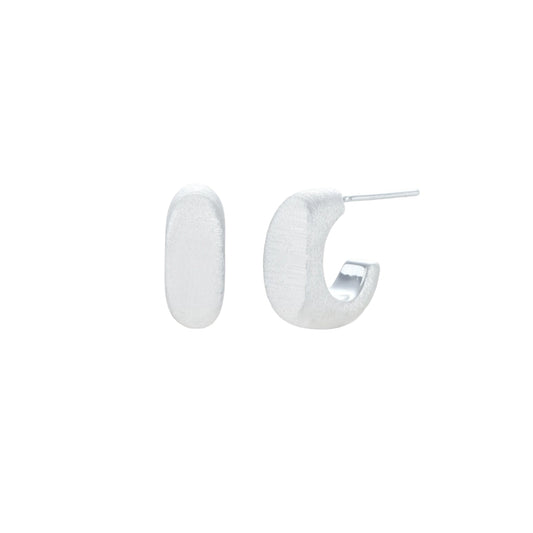 Minimal Silver Huggies by Gabriella's Jewels