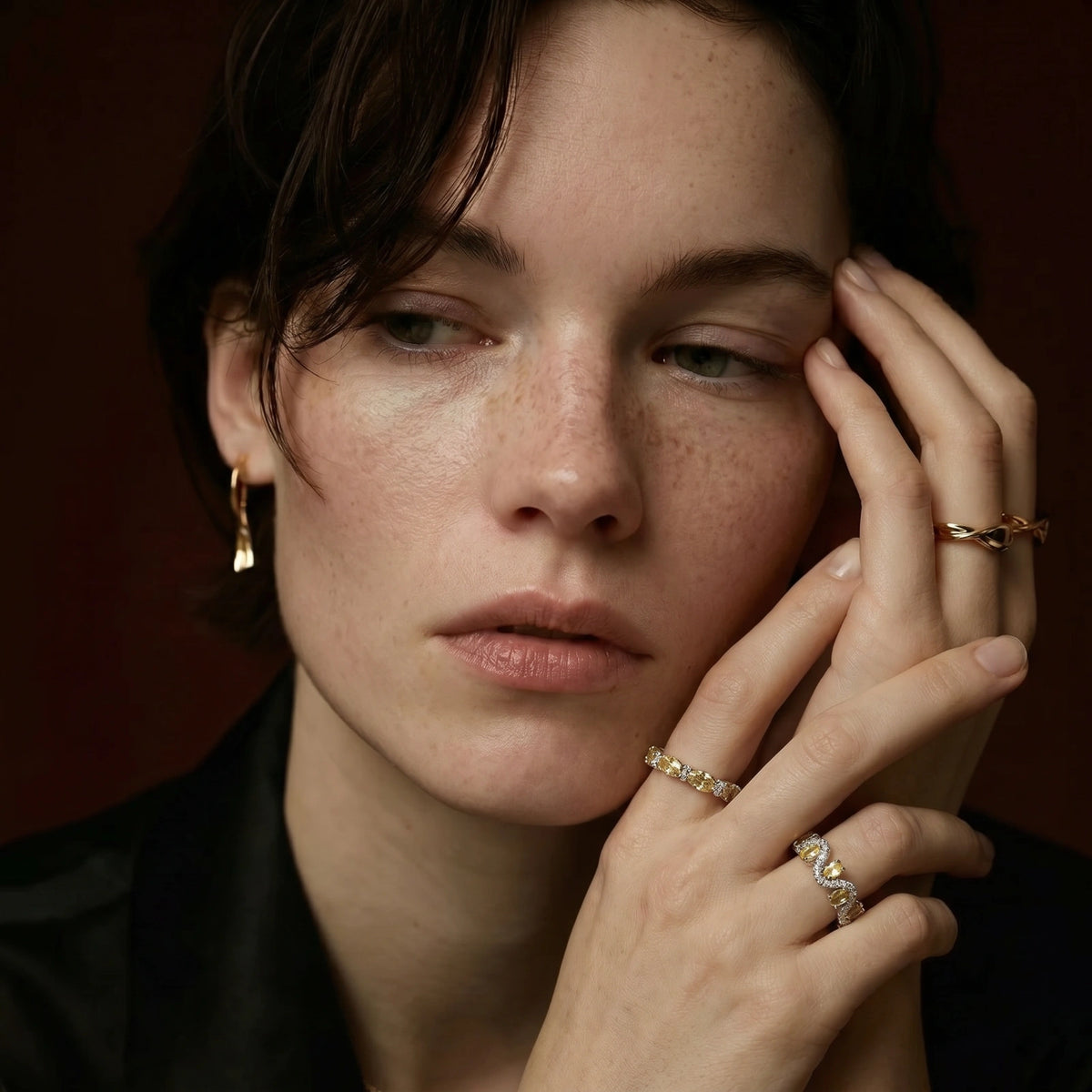 Golden Orbit Ring by Gabriella's Jewels