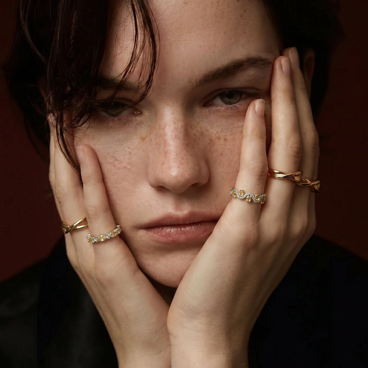 Golden Orbit Ring by Gabriella's Jewels