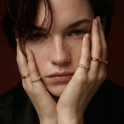 Golden Orbit Ring by Gabriella's Jewels
