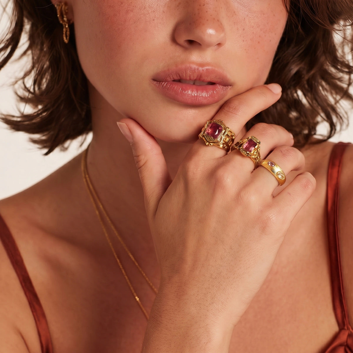 Dual Gem Statement Ring by Gabriella's Jewels