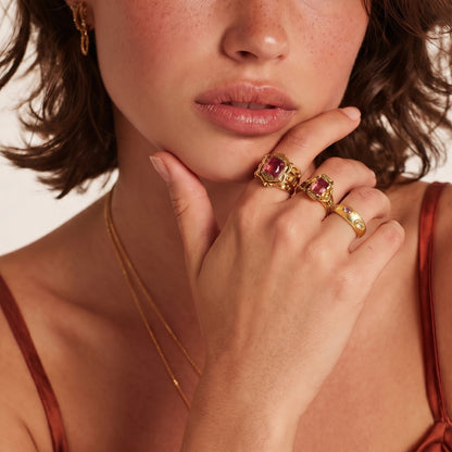 Dual Gem Statement Ring by Gabriella's Jewels